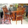Image 1 : Counter height mahogany finish dining table