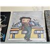 Image 1 : Oil on canvas transfer print - betty boop at the