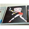 Image 1 : Oil on canvas transfer print - betty boop in