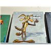 Image 1 : Oil on canvas transfer print - Wil E coyote help