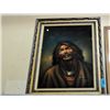 Image 1 : Framed original painting on velvet, signed by