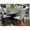 Image 1 : Contemporary walnut finish dining table with