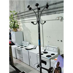 Retro chrome and black coat tree