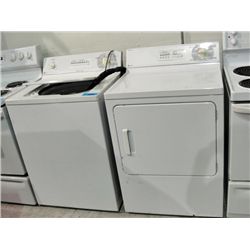 Matching GE profile white washer and dryer set