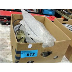 Box of assorted scooter parts