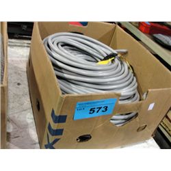 Box of heavy guage grey coated electrical wiring