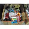 Image 1 : Box of assorted hotwheels, pez dispensors,