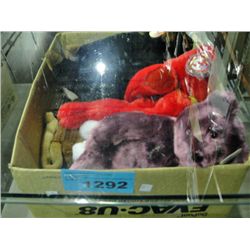 Box of large size tye beanie babies