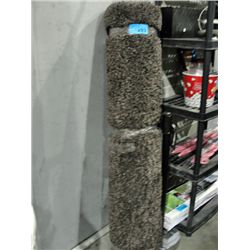 Small charcoal shag area rug