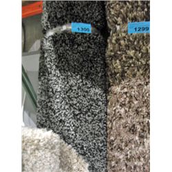 Large black and grey shag area rug