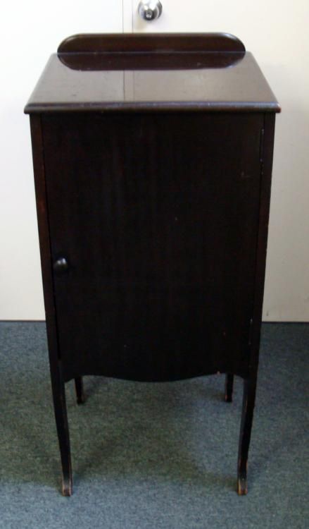 Antique Wood 6 Shelf Record Sheet Music Storage Cabinet