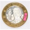 Image 1 : SILVER STRIKE .999 FINE SILVER $10 CASINO GAMING COIN *BLACKHAWK COLORADO/PAT GARRETT WEIGHS 1.34ozs