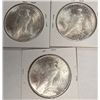 Image 2 : ( 3 ) NICE  BU PEACE SILVER DOLLARS