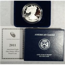 2011 U.S. PROOF SILVER EAGLE IN ORIGINAL MINT ISSUE BOX WITH CERTIFICATE