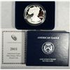 Image 1 : 2011 U.S. PROOF SILVER EAGLE IN ORIGINAL MINT ISSUE BOX WITH CERTIFICATE