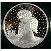 Image 2 : " ANGEL PRAYING " ONE OUNCE .999 SILVER ART ROUND WITH CAPSULE/GIFT BOX