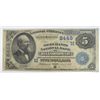 Image 1 : 1882  $5 National currency dated back Merchants Bank Hillsborough OH  RARE VG/F