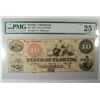 Image 1 : 1864 $10   bearer note from the State of Florida PMG25  est $275-$300