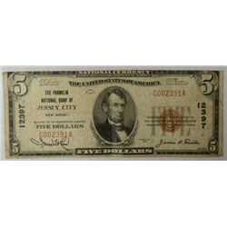1929  National  Franklin NB Jersey City NJ  VG/F  est  $125-$135