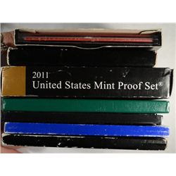 Proof set lot some boxes dmg or missing:1969-76-77-2 81-96-2011 est $85-$90