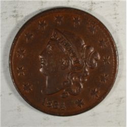 1834  large penny  VF30  NICE COLOR  UNATTRIBUTED VF GS = $55   XF $100
