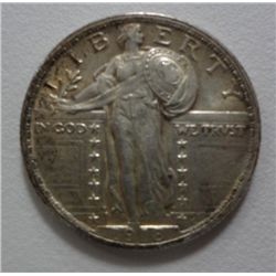 1918 STANDING LIBERTY QUARTER ORIGINAL AU55  LOADED WITH LUSTER
