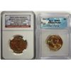 Image 1 : 2007 Adams $ no edge ltr NGC64 and 07 ADAMS $ Dbl edge ltrs ICG66  est  $90-$95