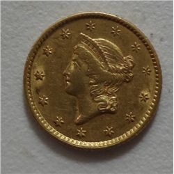 1851  $1 T1 Gold  XF/AU est  $200-$225