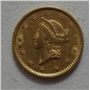 Image 1 : 1851  $1 T1 Gold  XF/AU est  $200-$225