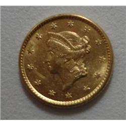1853   $1 T1 Gold  AU est  $200-$225