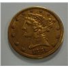 Image 1 : 1881   $5  Gold   XF  est  $490-$500