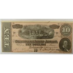 1864 7th issue CSA $10  XF est $70-$80