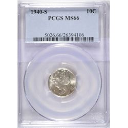 1940S  Mercury dime  PCGS66  est $60-$70