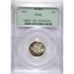1941  Mercury dime  PCGS66  est $60-$70