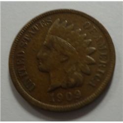 1909S  Indian penny   VF couple marks but nice color