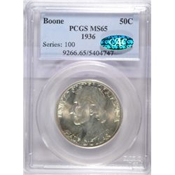 1936  Boone half $  PCGS65 CAC  est  $240-$250