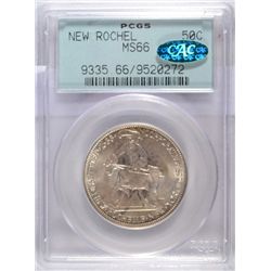 1938   New Rochelle  half $  PCGS66 CAC  est  $575-$600