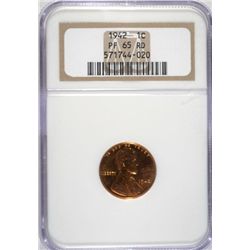 1942  proof  Lincoln  penny     NGCPF65RD est  $150-$160