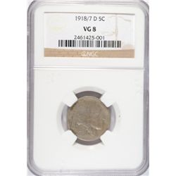 1918/7D  Buffalo nickel  NGC08   est  $1300-$1350