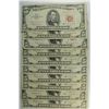 Image 1 : ( 10 ) UNITED STATES $5.00 RED SEAL NOTES, ALL VG OR BETTER