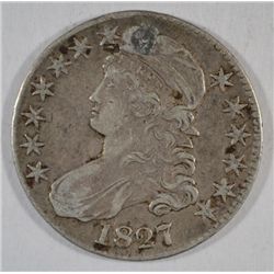 1827 BUST HALF DOLLAR XF PLUGGED