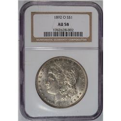 1892-O MORGAN DOLLAR NGC AU58