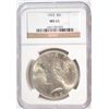 Image 1 : 1923  Peace $  NGC65   est $140-$150
