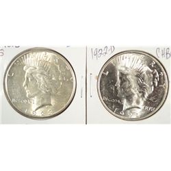 1922D  Peace $ $  MS63 also 23S  AU  est $110-$125