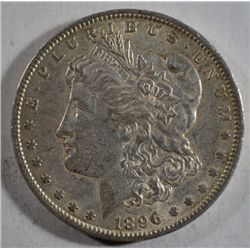 1896O   Morgan $  AU all original highly lusterous  est $150--$175