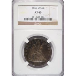 1857O  Seated half $  NGC40   est $120-$130