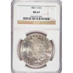 1881S  Morgan $ $NGC67   est $600-$650