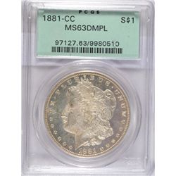 1881CC  Morgan $ $ PCGS63DMPL  est $625-$650