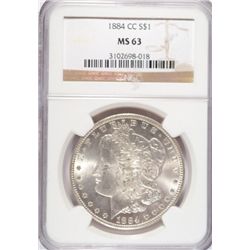 1884CC  Morgan $ $ NGC63 est $220-$235