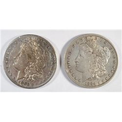1883S-84S  Morgan $ $ XF est $85-$90